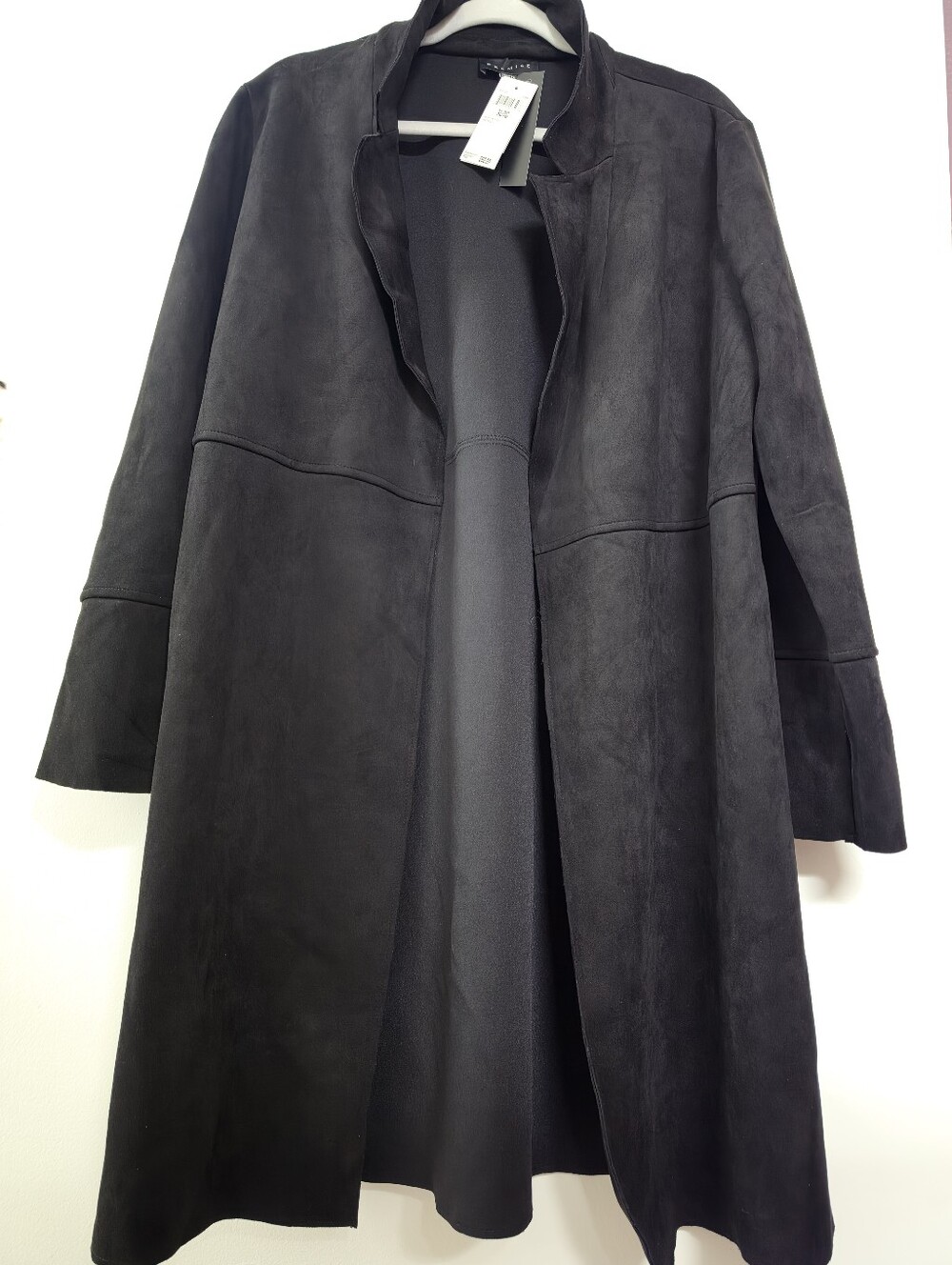 Premise Black Open-Front Trench Coat